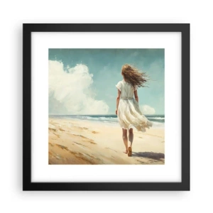 Póster en marco negro - Al encuentro del sol y del viento - 30x30 cm