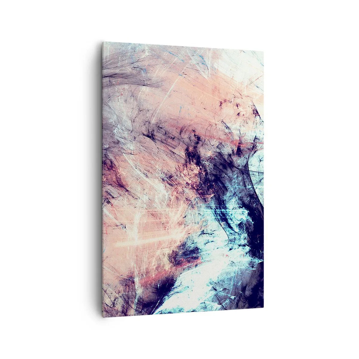 Cuadro sobre lienzo - Impresión de Imagen - Composición abstracta en tonos pastel y oscuros. - 80x120cm - Siente el viento - Decoración de pared moderna para salón y dormitorio ARTTOR