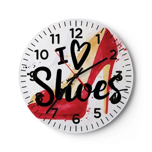 Reloj de pared - Reloj de vidrio - El amor tiene más de un nombre - 40x40 cm