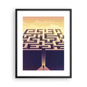 Póster en marco negro - Momento de tomar decisiones - 40x50 cm