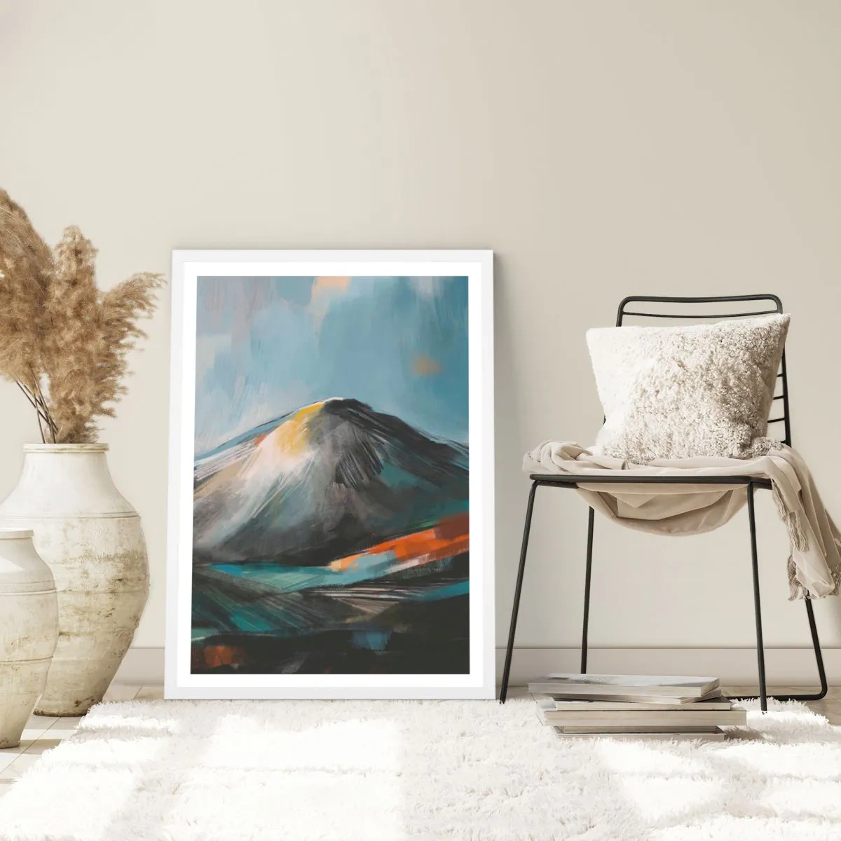 Póster en marco blanco - Crudo y bello - 70x100 cm