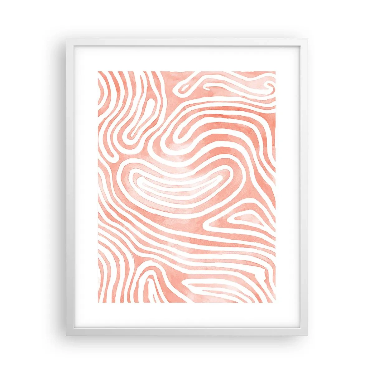 Póster en marco blanco - En un laberinto de coral - 40x50 cm