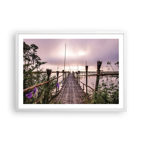 Póster en marco blanco - La tranquilidad de Asia - 70x50 cm