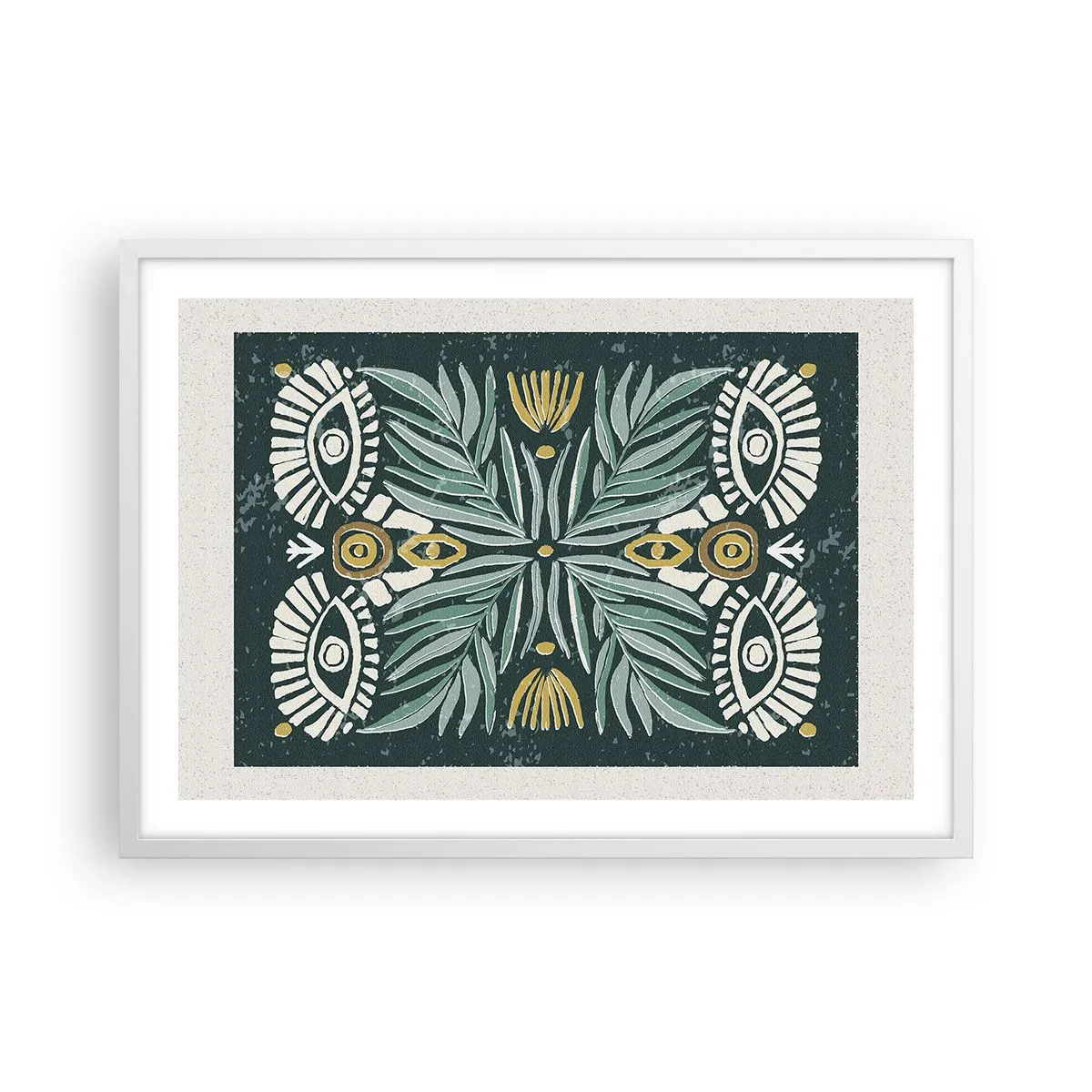 Póster en marco blanco - Como un recorte folclórico - 70x50 cm