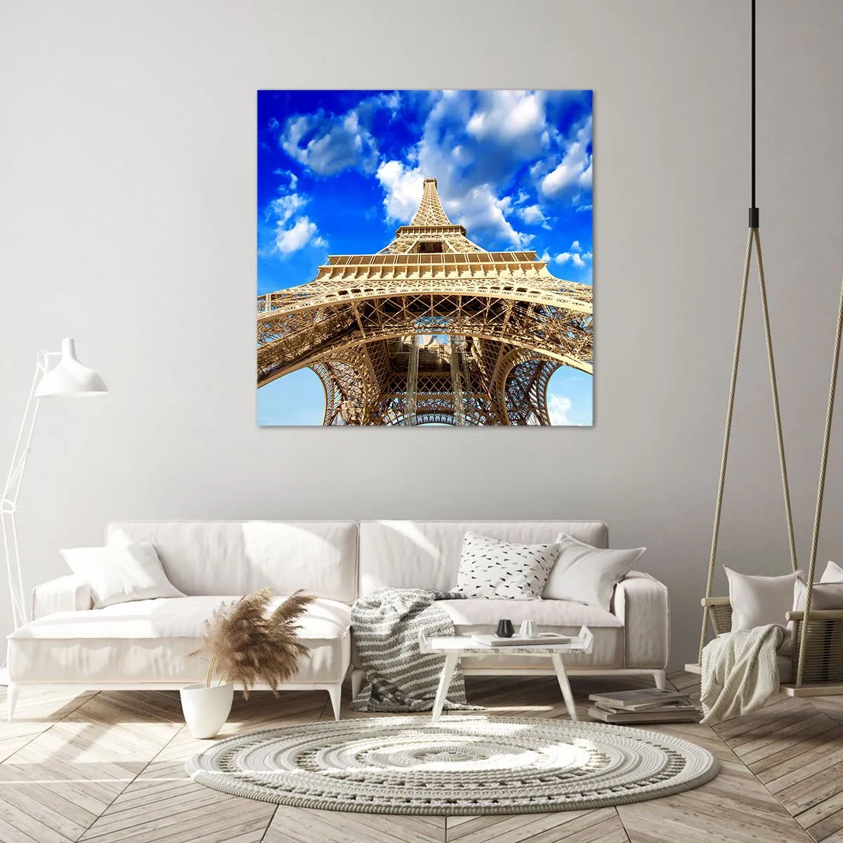 Cuadro sobre lienzo - Impresión de Imagen - Alcanzando el cielo y las nubes - 40x40 cm