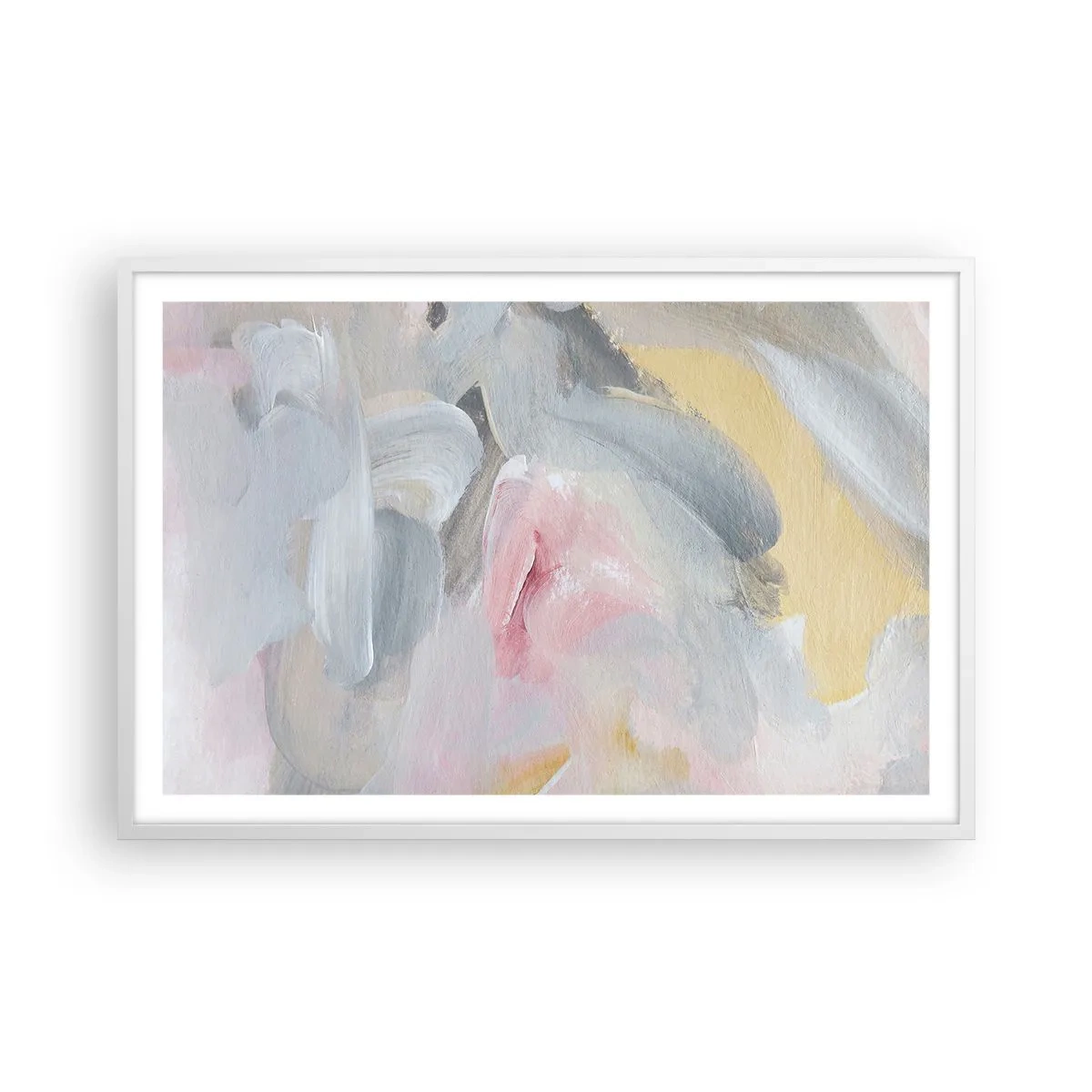 Póster en marco blanco - En un mundo de colores pastel - 91x61 cm