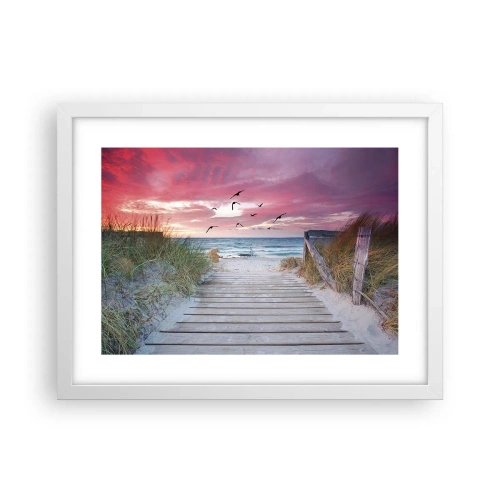 Póster en marco blanco - Impresión del Báltico - 40x30 cm