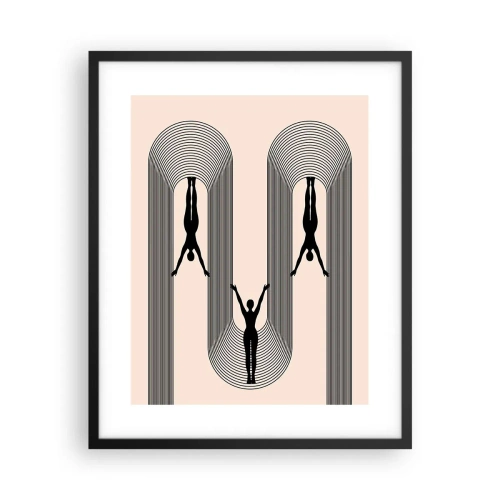 Póster en marco negro - Al revés, o no - 40x50 cm