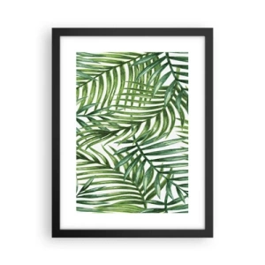 Póster en marco negro - Bajo el verde - 30x40 cm