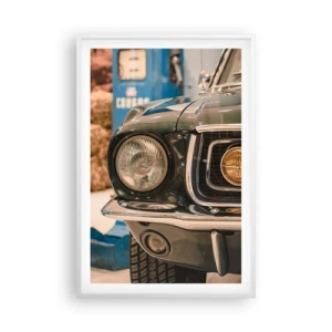 Póster en marco blanco - Encuentro con una leyenda - 61x91 cm