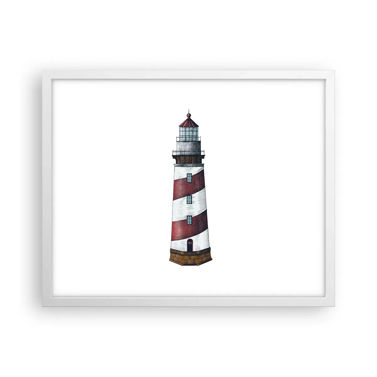 Póster en marco blanco - Siempre en guardia - 50x40 cm