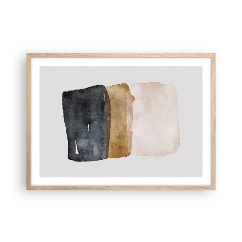 Póster en marco roble claro - Una composición de colores tierra - 70x50 cm