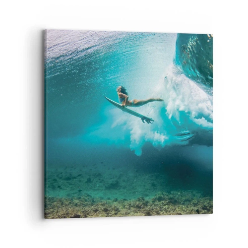 Cuadro sobre lienzo - Impresión de Imagen - Mundo submarino - 70x70 cm