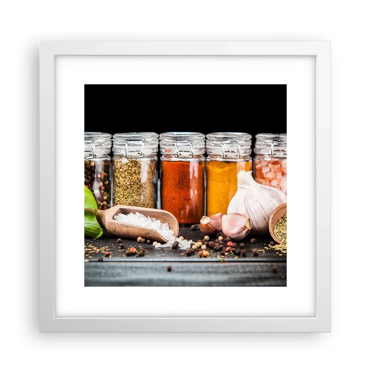 Póster en marco blanco - Para que la vida sepa bien - 30x30 cm