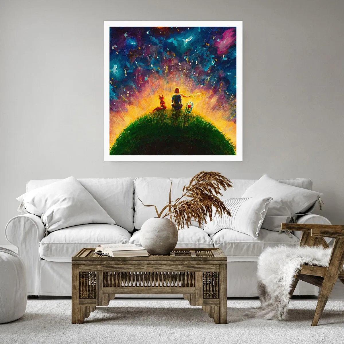 Póster - Amor y amistad - lo único entero - 40x40 cm