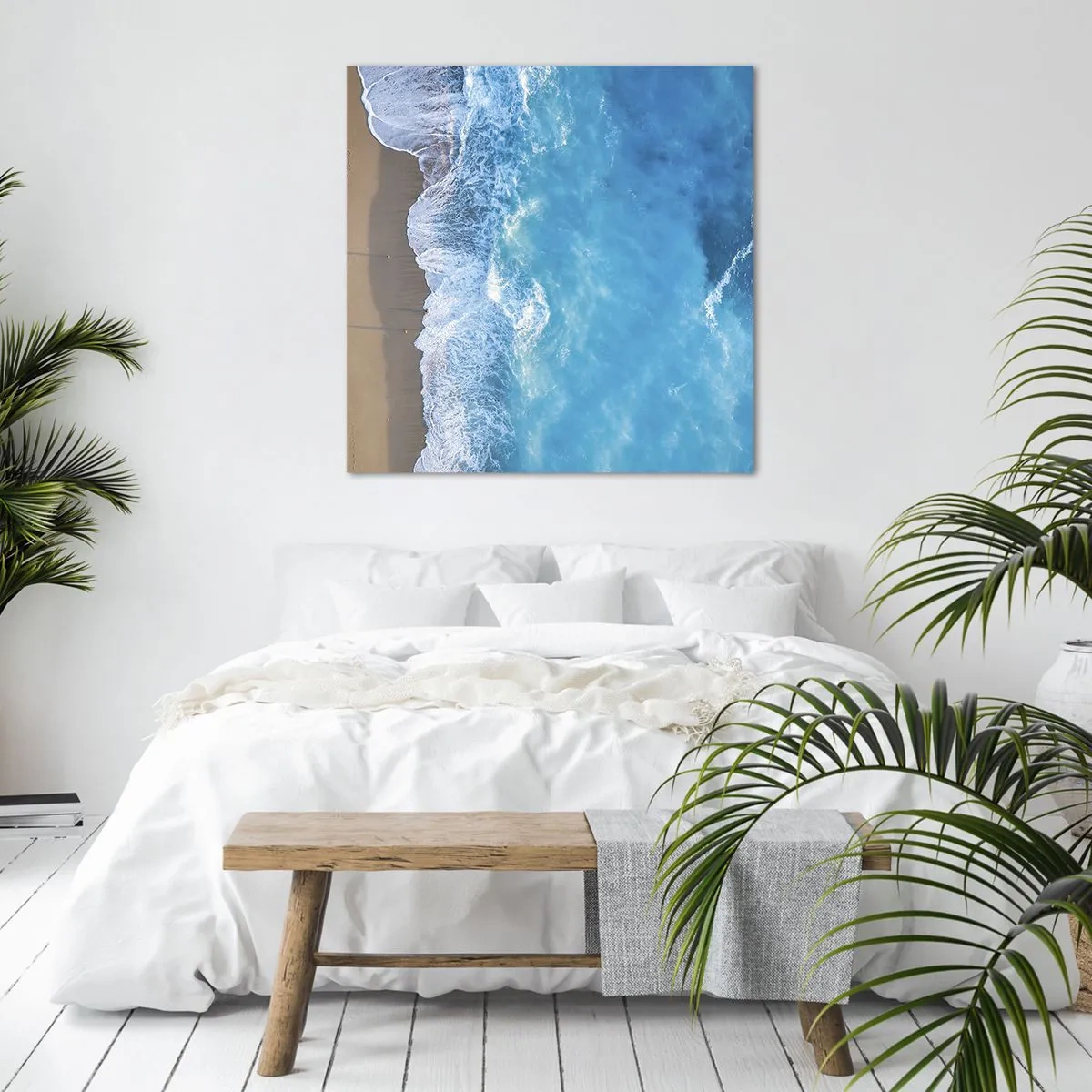 Cuadro sobre lienzo - Impresión de Imagen - El poder del azul - 70x70 cm