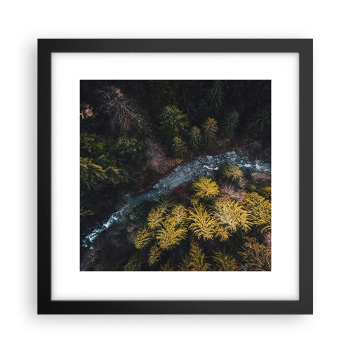 Póster en marco negro - Rápido, cada vez más rápido - 30x30 cm