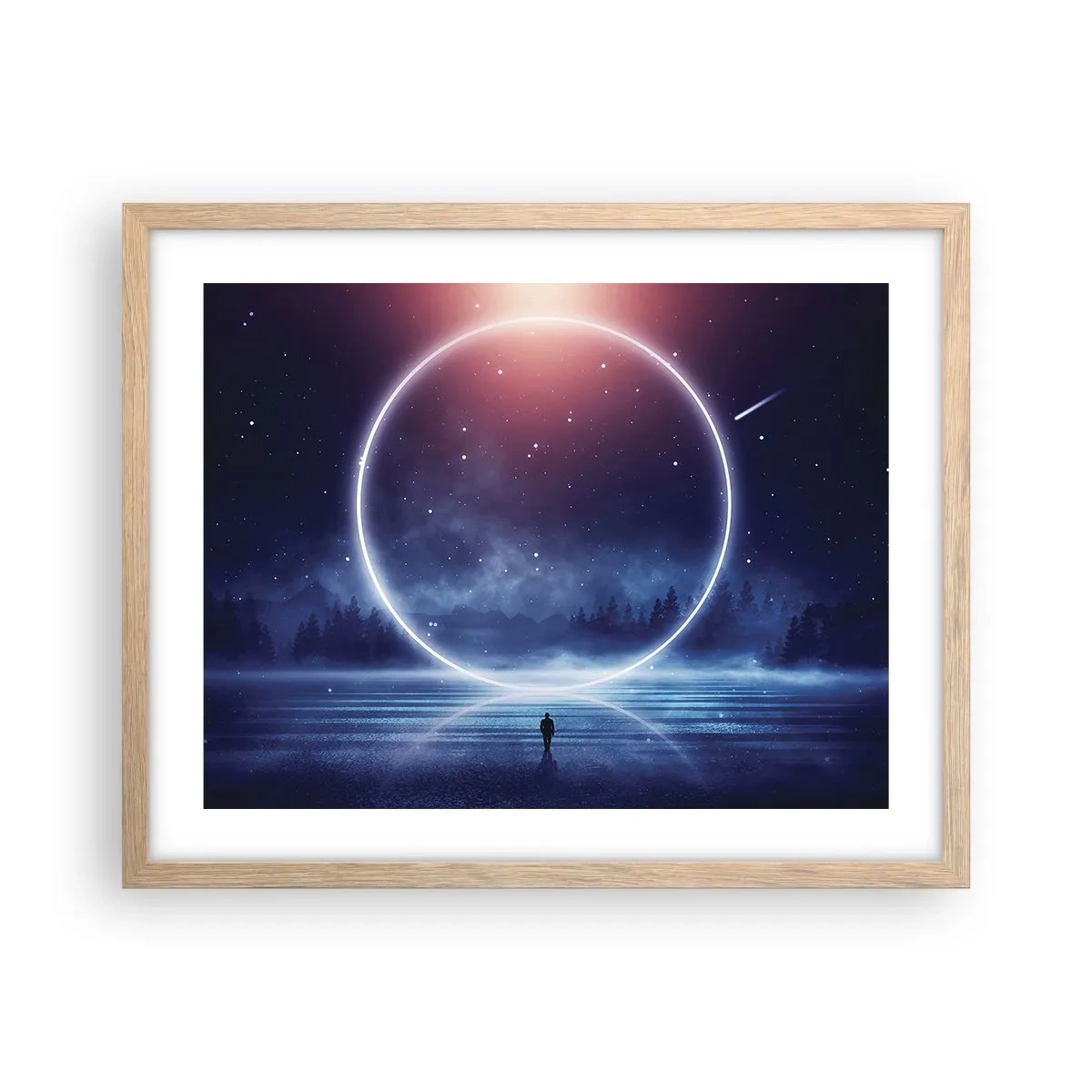 Póster en marco roble claro - Ya están aquí... - 50x40 cm