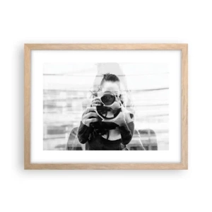 Póster en marco roble claro - Creador y creación - 40x30 cm