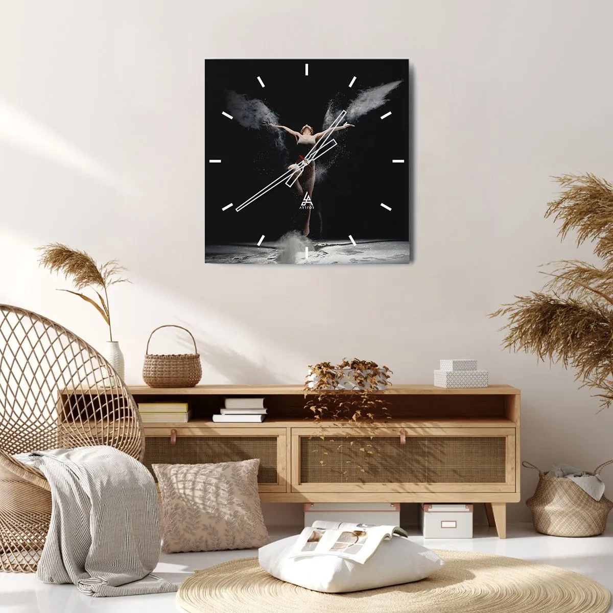 Reloj de pared - Reloj de vidrio - Los duendes existen - 40x40 cm