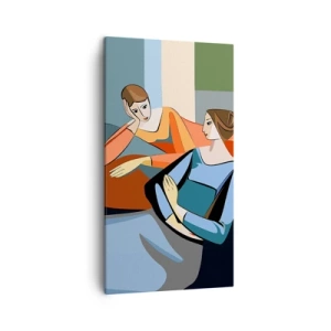 Cuadro sobre lienzo - Impresión de Imagen - Un momento de confidencias - 45x80 cm