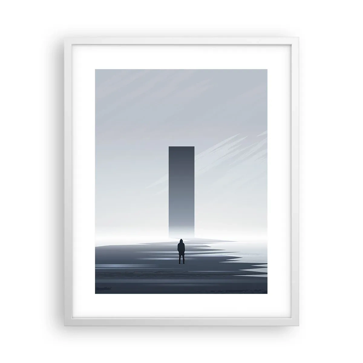 Póster en marco blanco - ¿Oportunidad o amenaza? - 40x50 cm