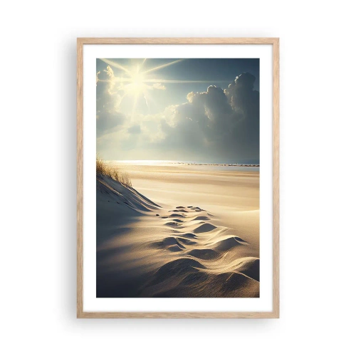 Póster en marco roble claro - Paisaje tranquilizador - 50x70 cm
