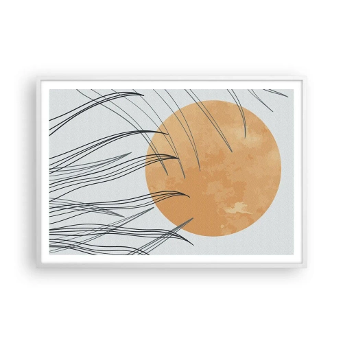 Póster en marco blanco - Siempre hacia el sol - 100x70 cm