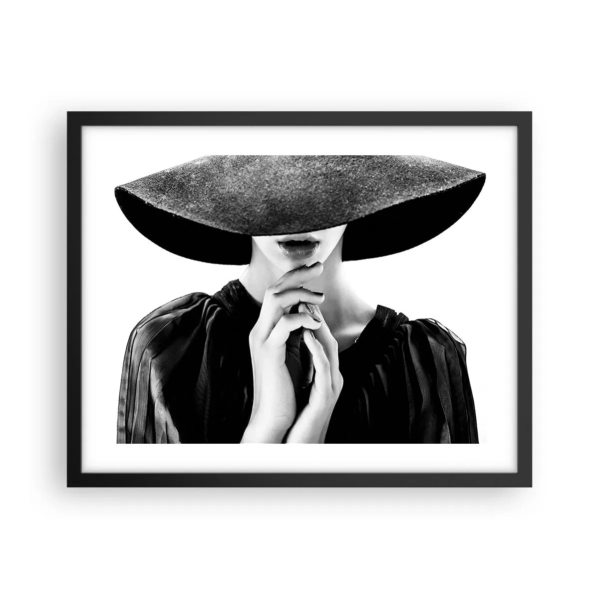 Póster en marco negro - Belleza oculta - 50x40 cm