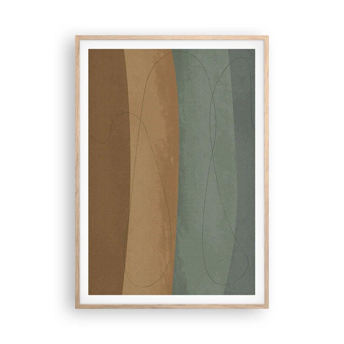 Póster en marco roble claro - Composición horizontal - 70x100 cm