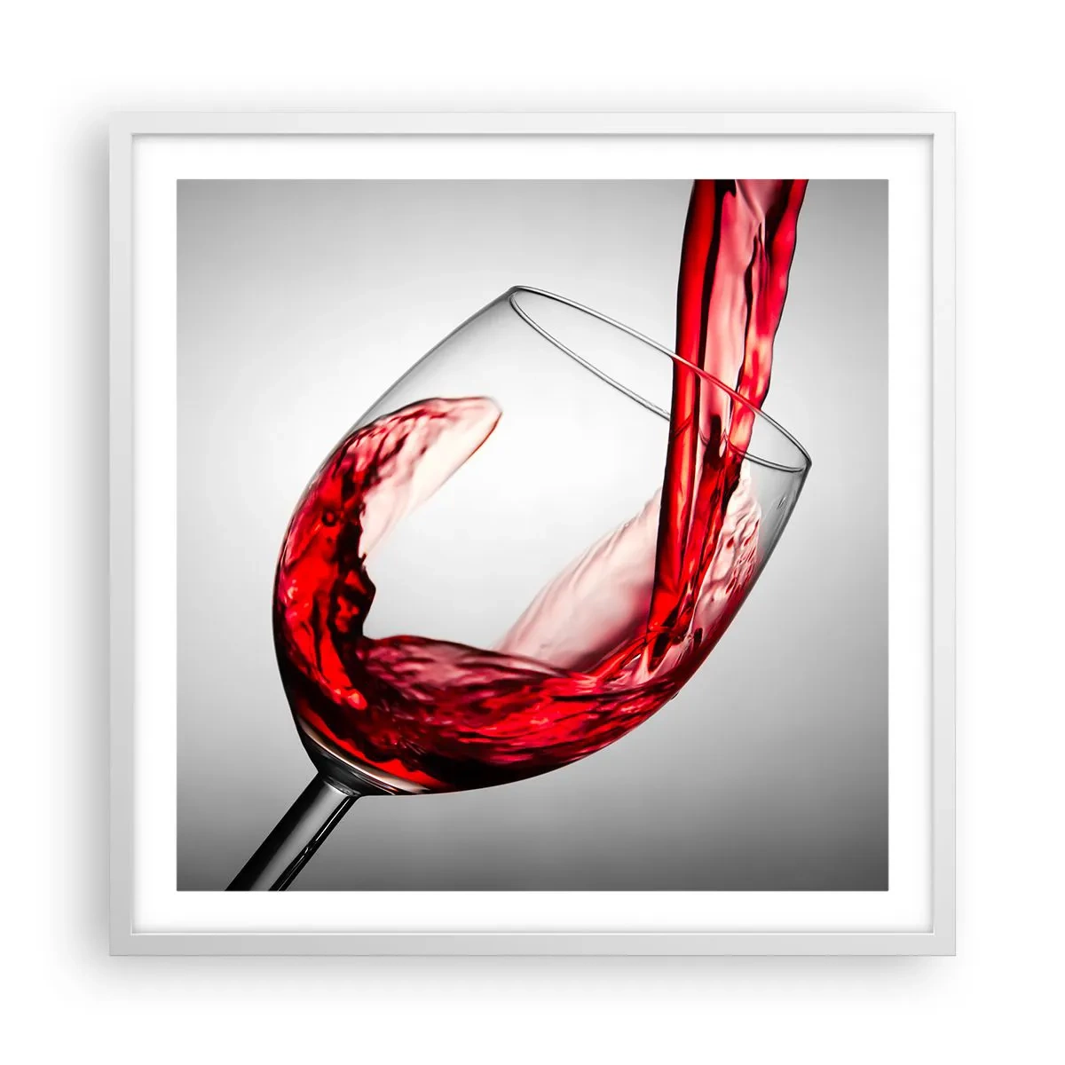 Póster en marco blanco - Color - Movimiento - Sonido - 60x60 cm