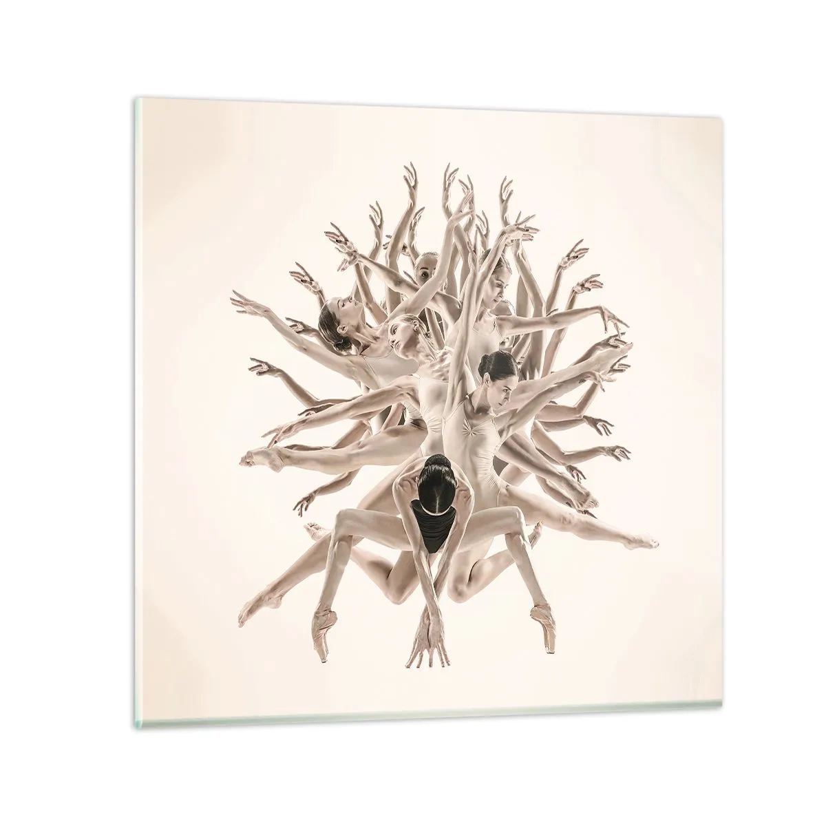 Cuadro sobre vidrio - Impresiones sobre Vidrio - Floreciendo en la danza - 60x60 cm