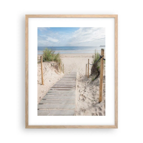 Póster en marco roble claro - Hasta el horizonte - 40x50 cm