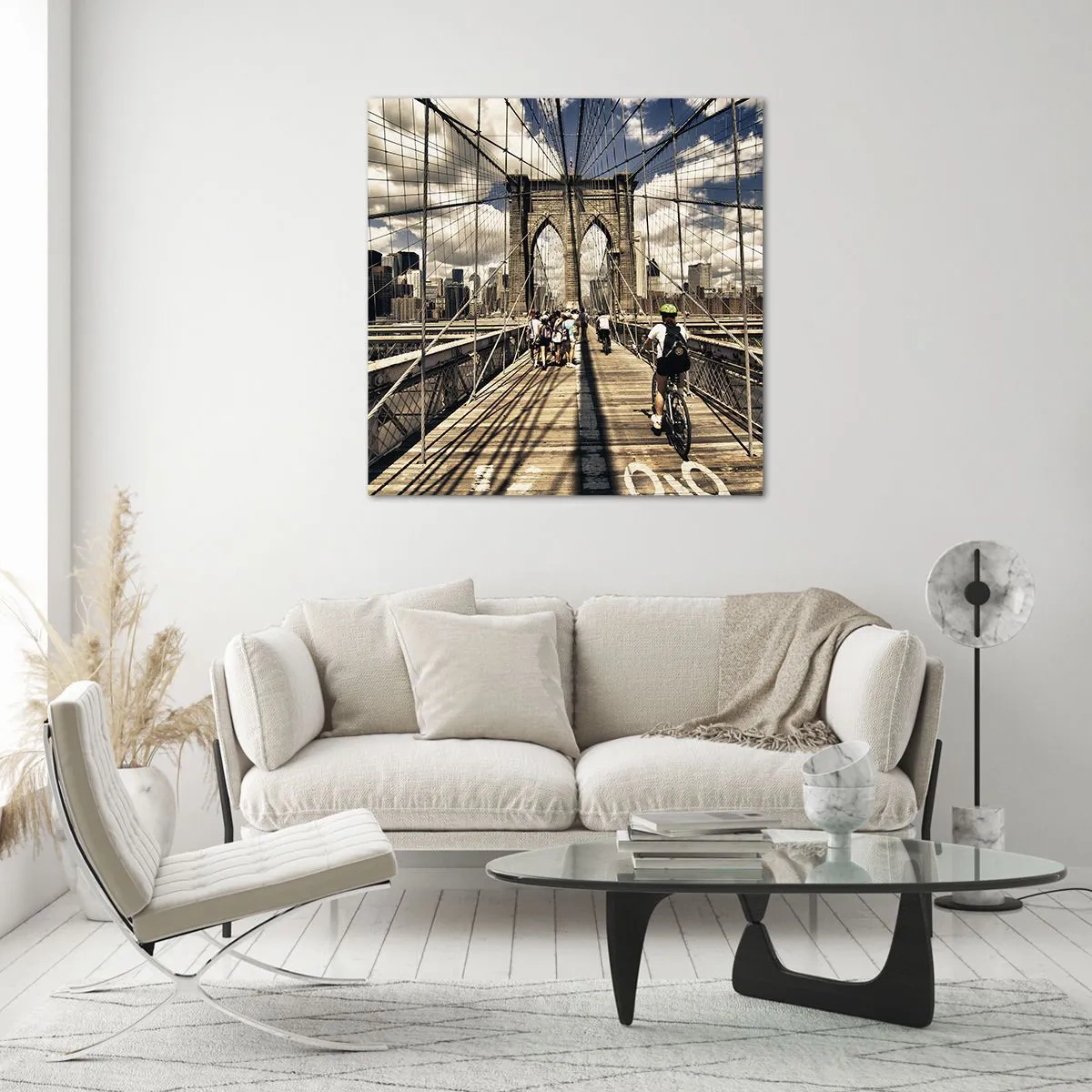 Cuadro sobre vidrio - Impresiones sobre Vidrio - En el corazón de la ciudad - 70x70 cm