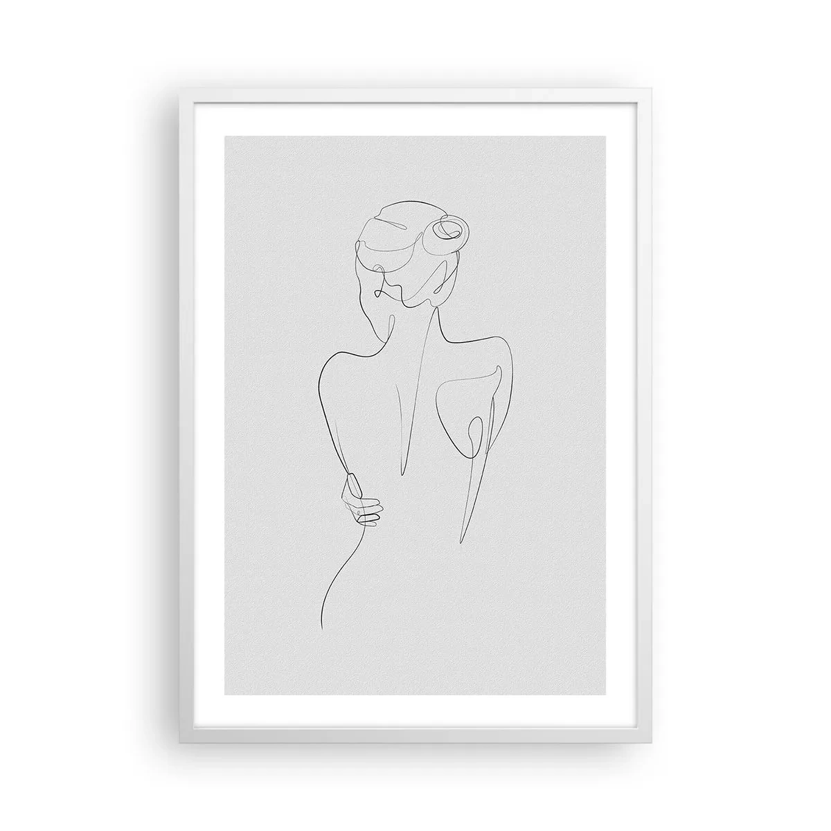 Póster en marco blanco - Música del cuerpo - 50x70 cm