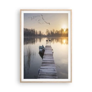 Póster en marco roble claro - Volveré en un rato - 70x100 cm