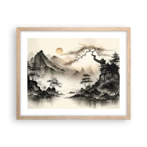 Póster en marco roble claro - El encanto único de Oriente - 50x40 cm