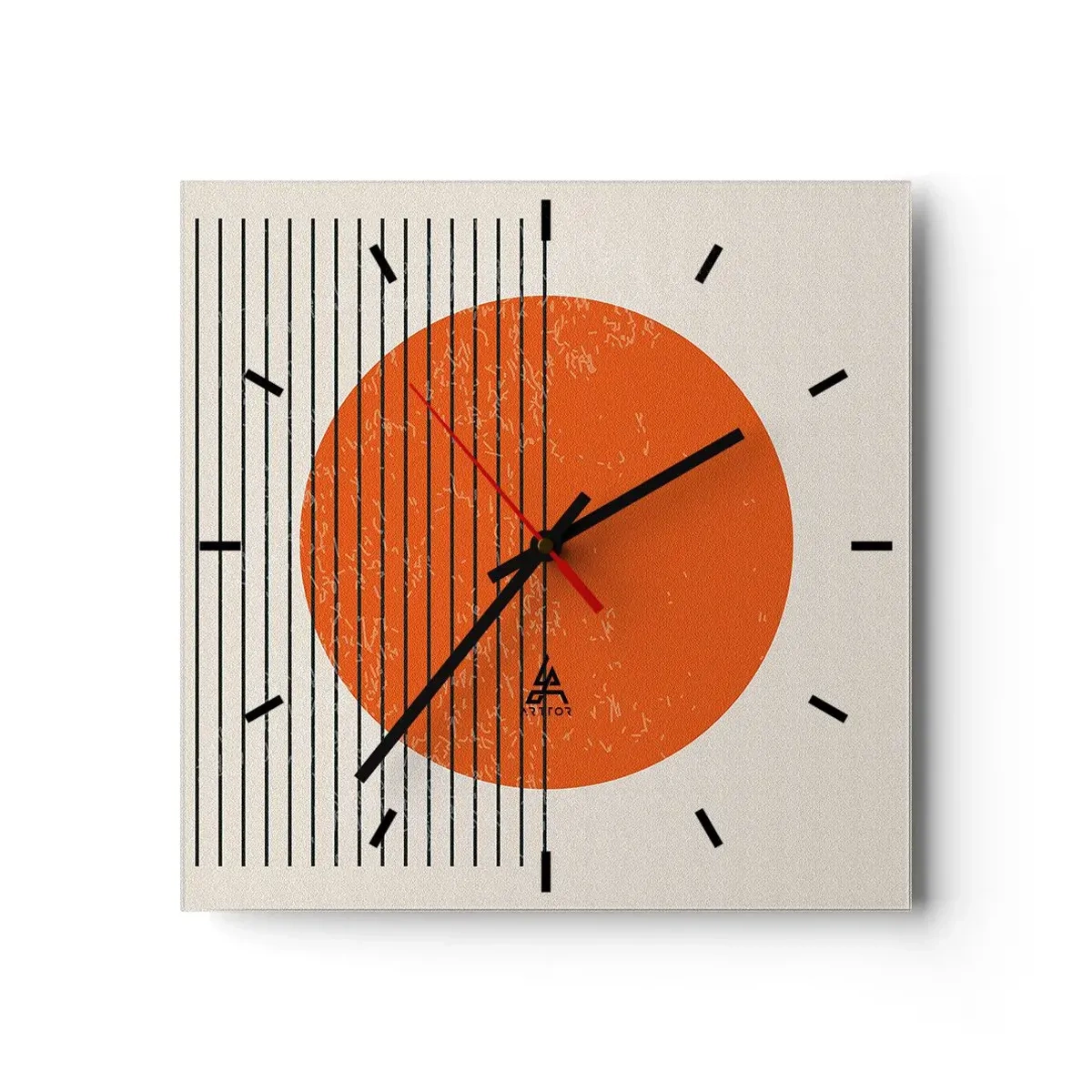 Reloj de pared - Reloj de vidrio - Siempre el sol - 40x40 cm