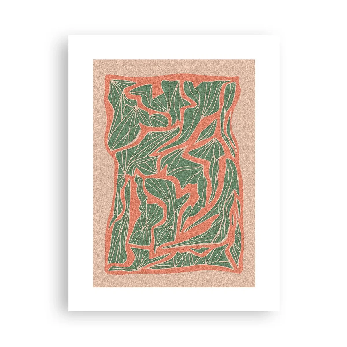 Póster - Lucha entre el coral y el verde - 30x40 cm