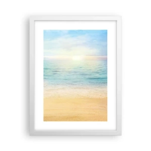 Póster en marco blanco - Gran cielo azul - 30x40 cm