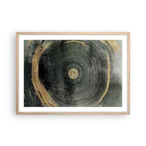 Póster en marco roble claro - Cambio y perpetuidad - 70x50 cm