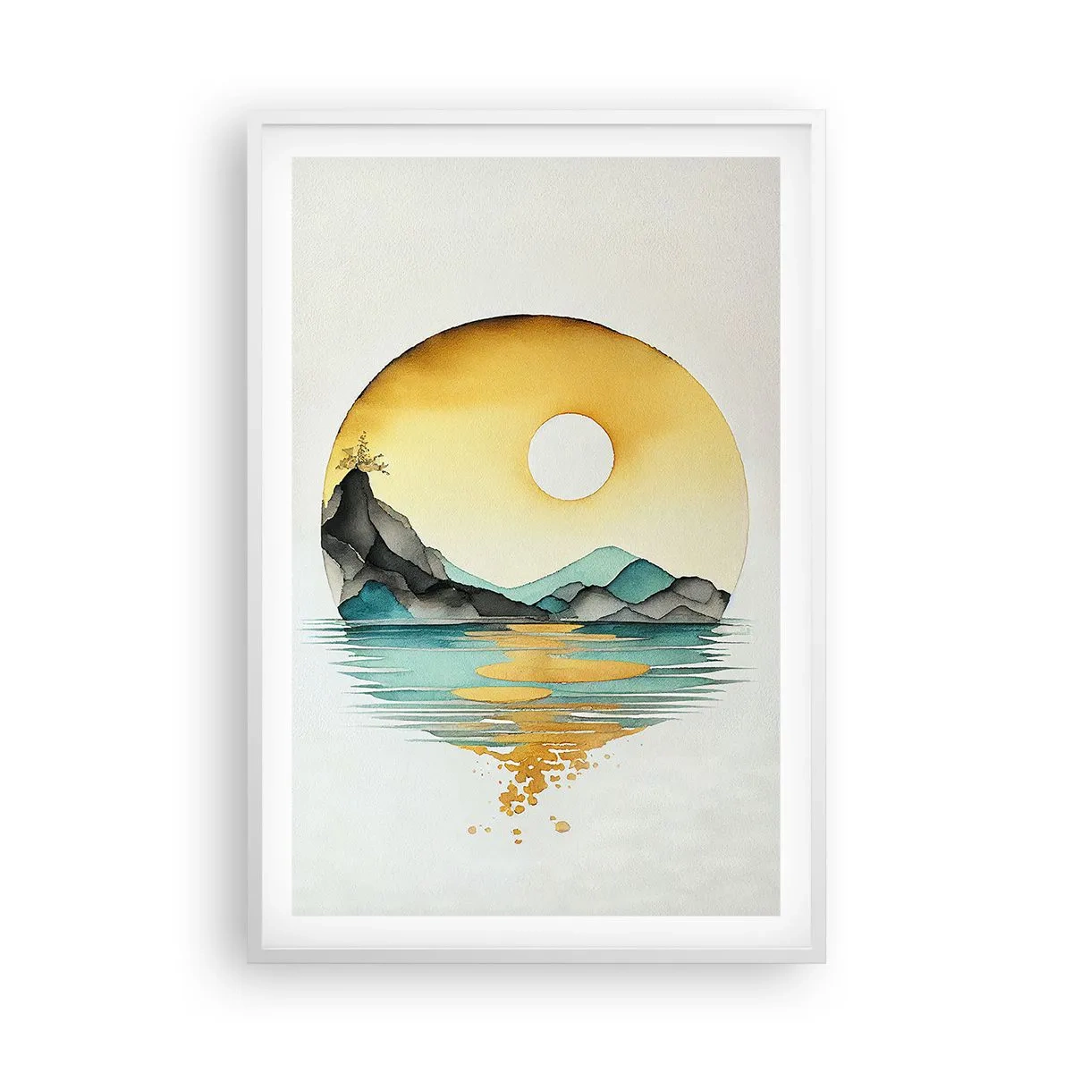 Póster en marco blanco - En un círculo de belleza - 61x91 cm