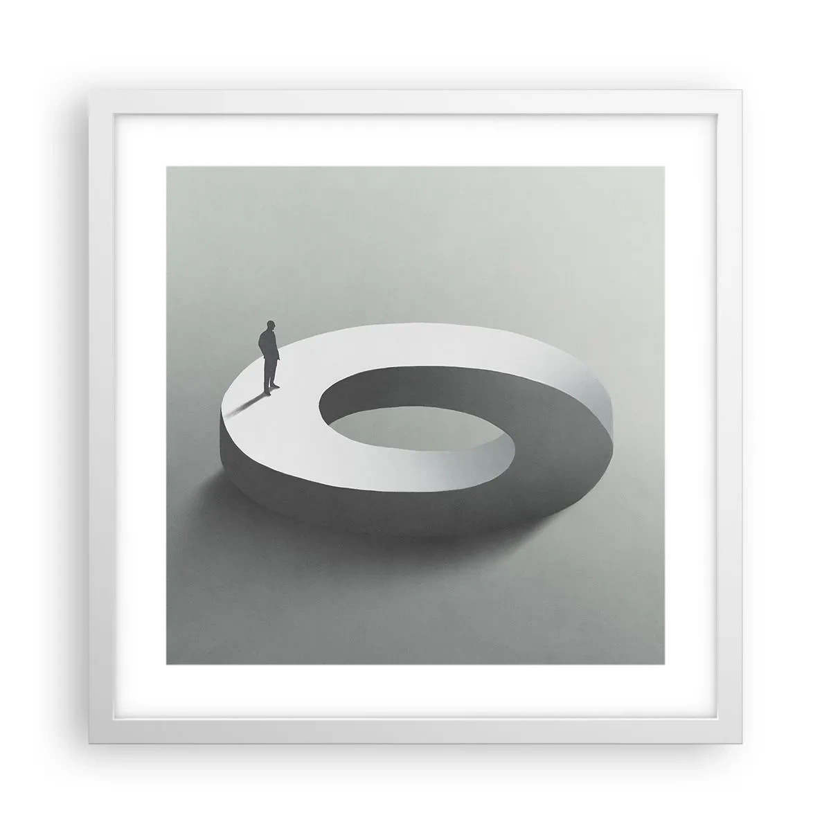 Póster en marco blanco - Ser sabio no es una labor sencilla - 40x40 cm