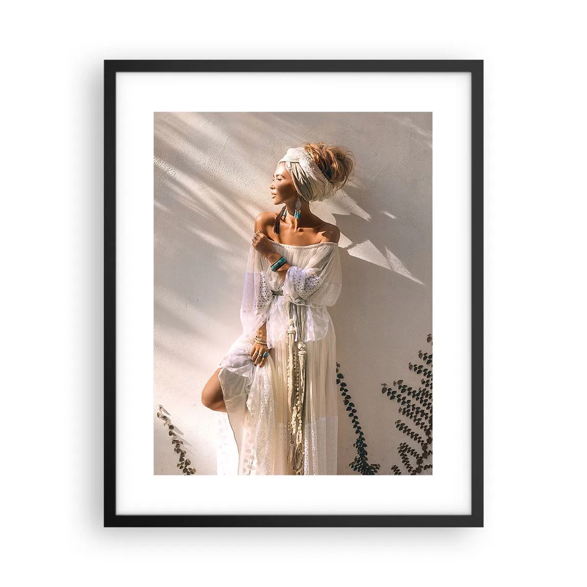 Póster en marco negro - El sol y la joven - 40x50 cm