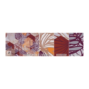 Muestra de fotomural autoadhesivo Deluxe Sticker - La unión imposible de la geometría y la naturaleza - Abstracción, Gráficos, Hojas - 100x30 cm
