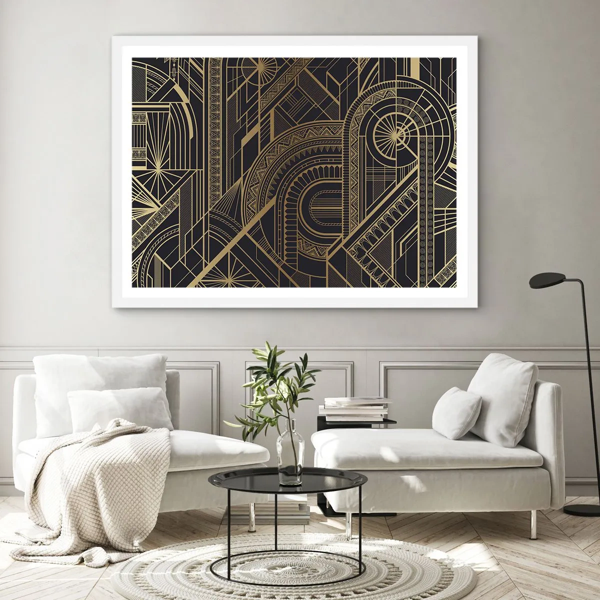 Póster en marco blanco - Conceptos, ideas, planes - 70x50 cm