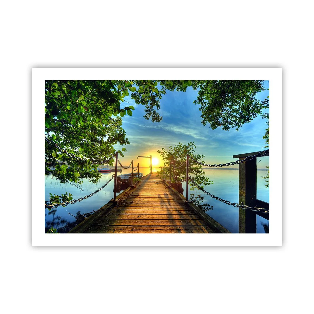Póster - Atardecer junto al agua - 70x50 cm