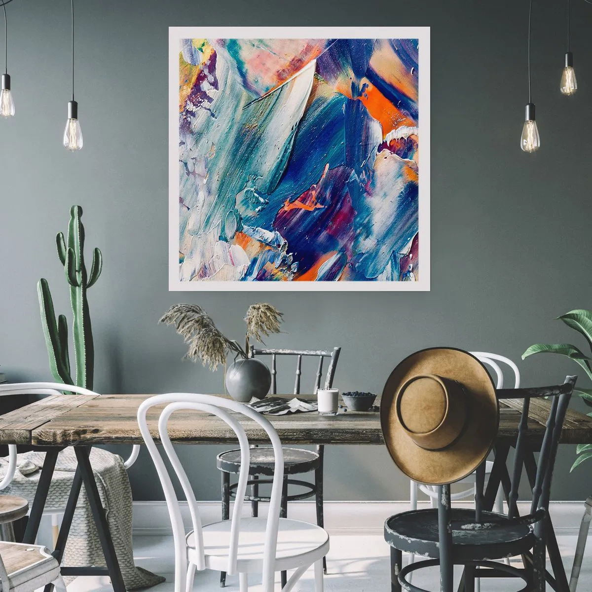 Póster - Confusión de colores - 40x40 cm