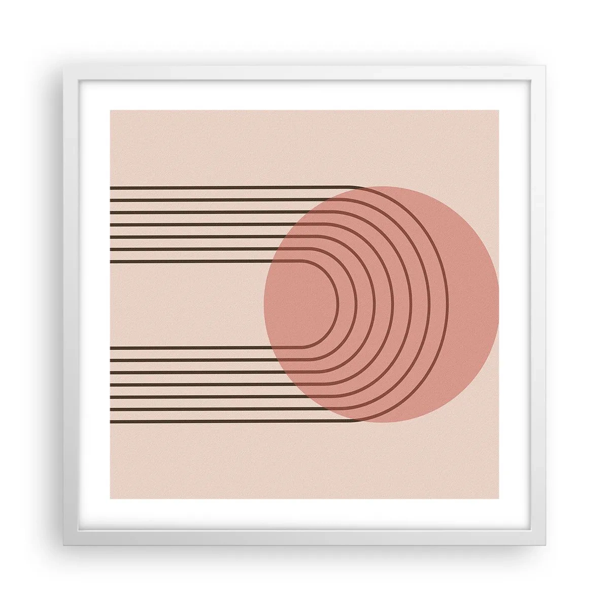 Póster en marco blanco - Atracción irresistible - 50x50 cm