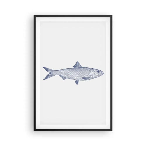 Póster en marco negro - Saludos desde los mares del norte - 61x91 cm